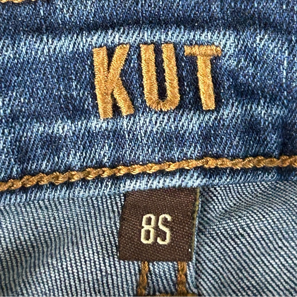 Kut From the Kloth Baby Boot Cut Jeans Medium Wash S Size 8 Short Stretch - Picture 10 of 12